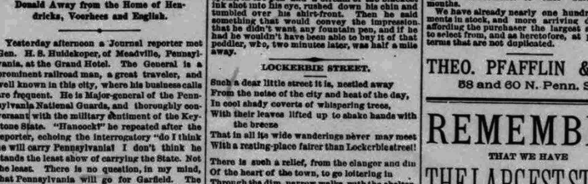 Old newspaper from Indianapolis