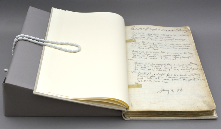 Same ledger as above but after treatment. New binding and pages have been cleaned.